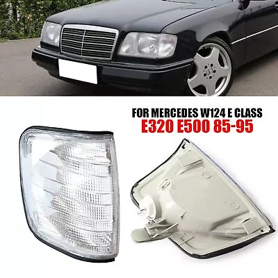 $27.85 • Buy For 1985-1995 Mercedes Benz E-Class W124 Corner Light Turn Signal Cover White 