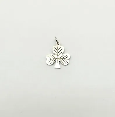 Vintage Lucky Irish Three Leaf Clover Sterling Silver Charm Or Pendant 🍀 1.2g • $15