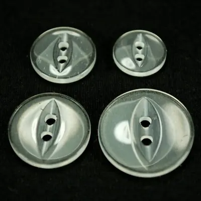 £1.81 • Buy 1 X Fish Eye Buttons Clear Acrylic Plastic Craft Dressmaking Cats Eyes