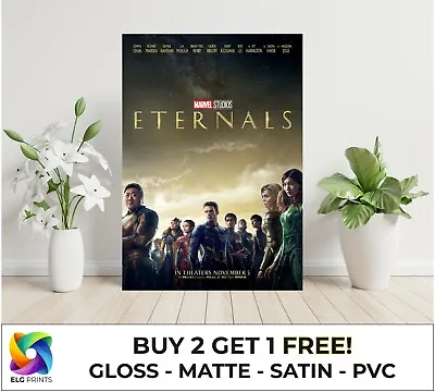 Marvel Eternals Movie Large Cinema Poster Art Print Gift Multiple Sizes • £16