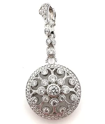 Judith Ripka 925 Sterling Silver CZ Drop Enhancer Pendant-2 -A2305 • $59.99