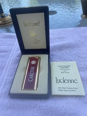 Lucienne-piezo Electronic Lighter-carlton-promotional-vintage-red • $15
