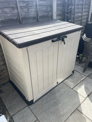 £61 • Buy Keter Store It Out Max 1200L Outdoor Garden & Wheelie Bin Storage Shed - Beige