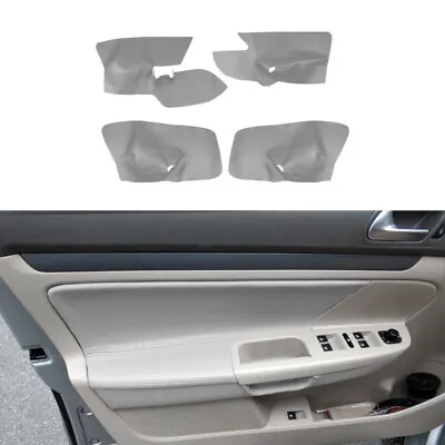 4x Interior Door Panels Armrest GRAY Leather Cover For VW Golf 5 Jetta MK5 05-10 • $31.99