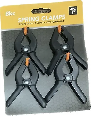 Spring Clamps Textured Grip 3  Plastic Clamps Market Stall Tarpaulin Cover Clips • £3.15