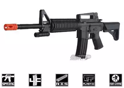 UK Arms M-16B M4 RIS Carbine Spring Airsoft Rifle (Black) 7866 • $17.19