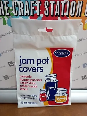 Jam Pot Covers - Preserve Chutney Jelly Labels  500g 1lb Jars - Pack 25 • £2.93