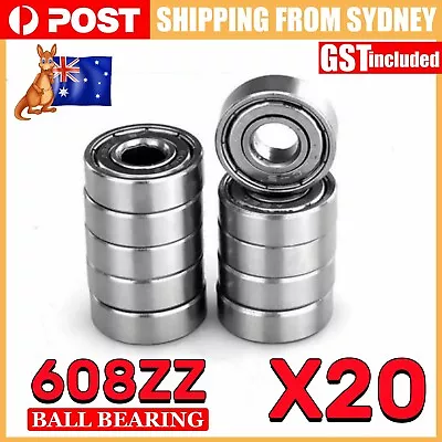 20X 608ZZ Ball Bearing PREMIUM ABEC-7 Skateboard 3D Printer For RepRap 8*22*7mm • $7.84