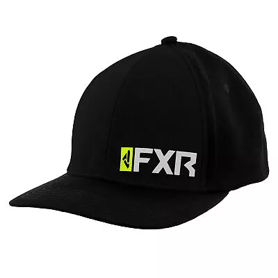 FXR Black/Hi-Vis Evo Hat Comfort Flex-Band Pre Curved Brim Welded Logo Casual • $14.99