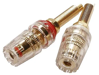 £7.90 • Buy Speaker Binding Posts Terminals Connectors  1 Pos 1 Neg Gold Plated 1 Pair