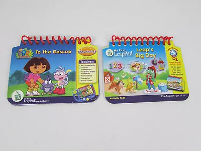 Lot Of 2 LeapFrog My 1st LeapPad Books (no Carts) Dora To The Rescue Leap's Big  • $5