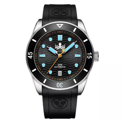 PHOIBOS WAVE MASTER PY010CR 300M Automatic Dive Watch Black • $190