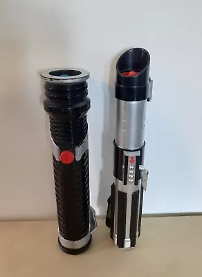 Hasbro Lightsaber Bundle - Blue Qui Gon Jinn 1999 & Darth Vader 2010 • £24