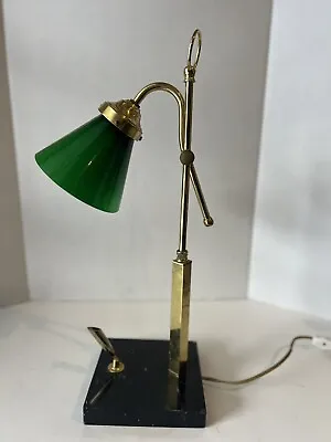 Vintage Desk Lamp With Marble Base And Pen Holder • $17.95