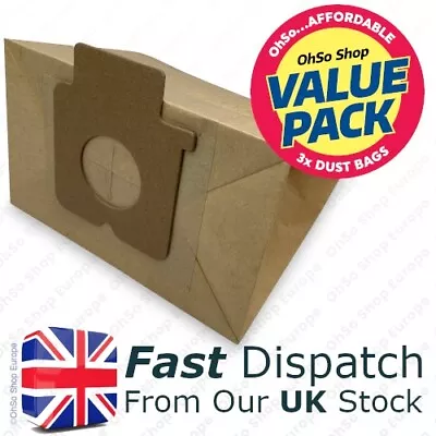 3 X PANASONIC Cylinder Vacuum Cleaner Bags C-2E TYPE - MCE7101 MCE7103 MCE7110 • £4.59