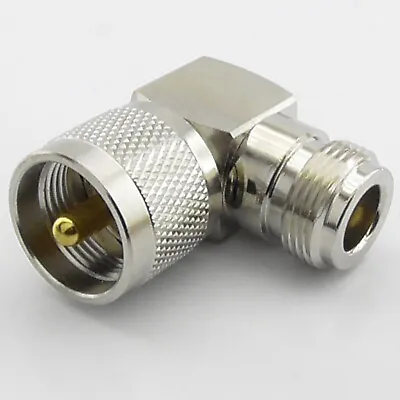 PL259 To N Type Female Socket Right Angle Adaptor Elbow 90 Degree UHF Male Plug  • £5.49