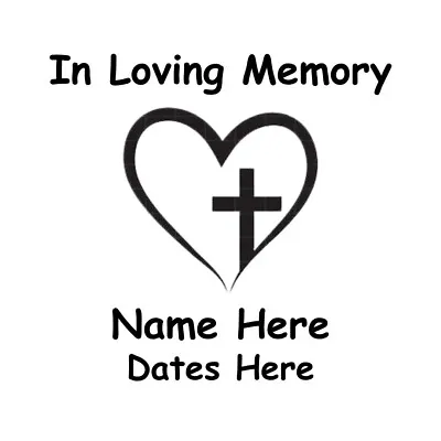 In Loving Memory 8  Car Window Vinyl Decal Sticker Memorial Personalized Custom • $12.99