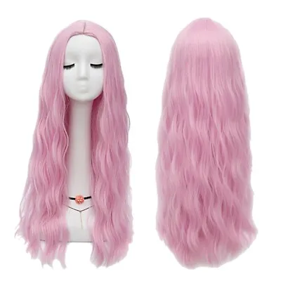 75CM Lolita Fluffy Heat Resistant Long Curly Fashion Wig With Cap Cosplay Xmas • £12.99