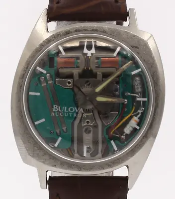 Bulova Accutron N1 SPACEVIEW Floppy Football Case  Asymmetrical  Steel Watch • $2146.81