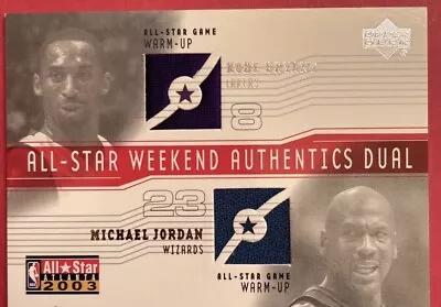 2003 Upper Deck Kobe Bryant And Michael Jordan All Star Weekend Authentic’s   • $400