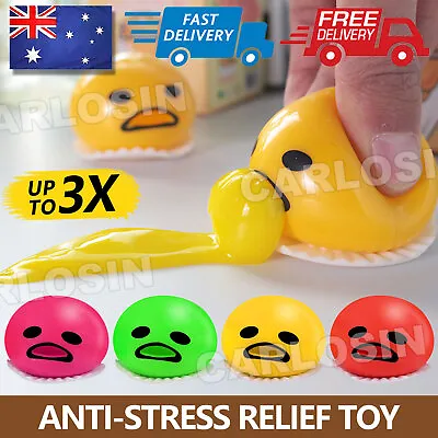 $6.95 • Buy Squishy Puking Egg Yolk Squeeze Ball With Yellow Goop Anti-Stress Relief Toy Mc