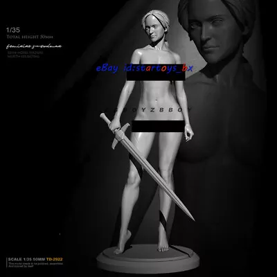 Female Swordsman 1/35 Unpainted Resin Model Kit Unassembled Garage Kit Figure GK • $31.22