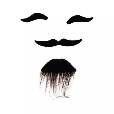 Masquerade Full Face Halloween Beard Mustache Face Mustache Self Adhesive • £6.85