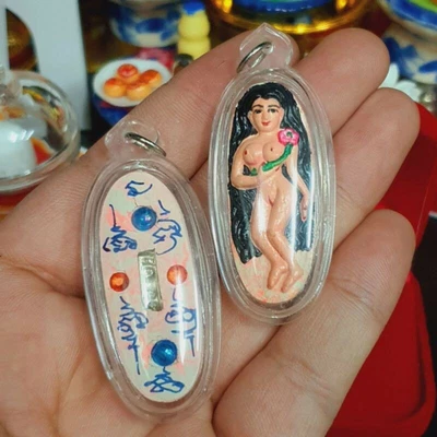 $34.90 • Buy Mae Per Pendant Yantra Enhances Love Charm Sex Luck Talisman Gem Thai Amulet