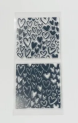 Heart Background Clear Silicone Stamps Love Stamp Valentines Card Making • £7.50