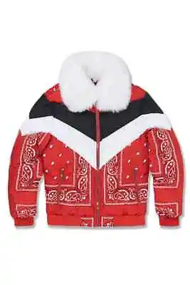 $44.90 • Buy Jordan Craig Men’s Bandana Puffer Jacket Black Paisley RED BIG AND TALL 4XL 5XL
