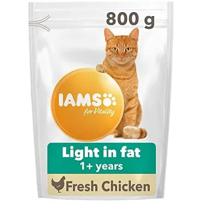 IAMS Low Fat Complete Dry Cat Food For Adult And Senior Cats With Chicken | 800g • £7.99