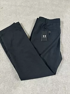 NWT UNDER ARMOUR Match Play Stretch Navy Performance Golf Pants 34 X 30 • $45