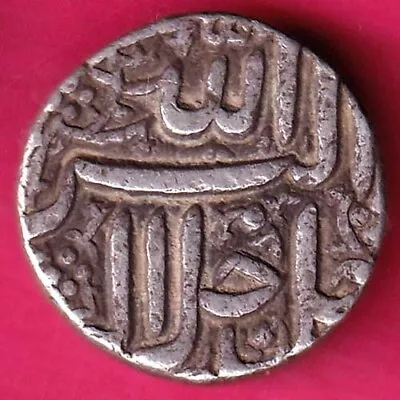 Mughals  Akbar  Ahmedabad Mint One Rupee  Rare Silver Coin#x21 • $25