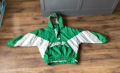 Vintage Starter Philadelphia Eagles Pullover Jacket Kelly Green Large L Football • $400