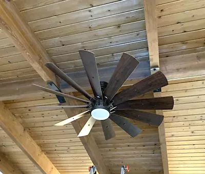 60  Quiet Large Windmill Ceiling Fan + Remote Industrial Rustic Farmhouse Bronze • $429.94