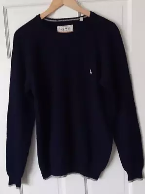 Men's Navy Blue Jack Wills Wool Jumper Size Large • £0.99