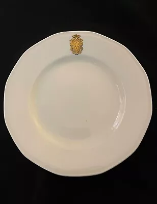 Vintage Richard Ginori Italy Small Plate Gold Coat Of Arms Crest Armor 6.5  HTF • $19.99