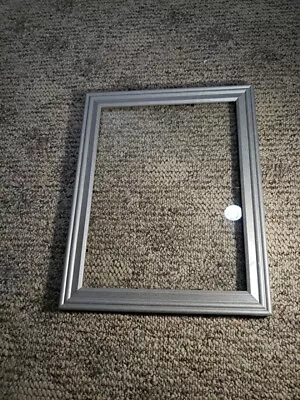 Vintage Grey Wood And Glass Picture Frame • $15
