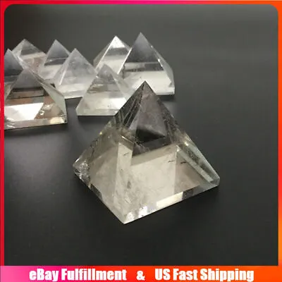 Natural Clear Quartz Crystal Pyramid Chakra Orgone Energy Fengshui Tower Healing • $9.49