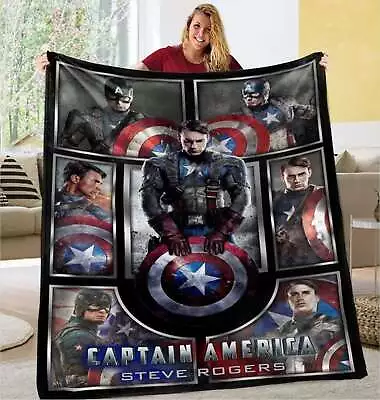 Avengers Captain America Blanket Steve Rogers Blanket • $52.95