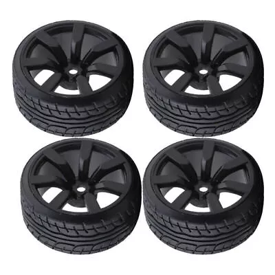 4PCS On-Road Tires+Wheel Rim 12mm Hex Hub For HSP Tamiya RC 1:10 RC Racing Car • £10.39