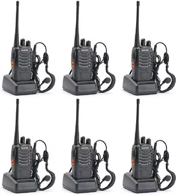 $44.99 • Buy 6X Walkie Talkie BF-888S Handheld Two-Way Radio UHF 400-470MHz 5W Rechargeable