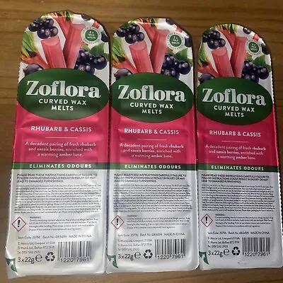 Zoflora Scented Candle Curved Wax Melts Rhubarb & Cassis X 3 Packs • £9.98