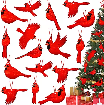 36 Pieces Red Cardinal Christmas Ornaments Red Christmas Tree Ornaments Cardinal • $15.62