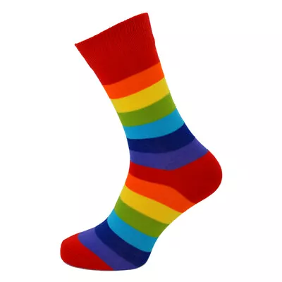 Multicolour Mens Ladies Kids Unisex Rainbow Stripe Ankle Socks • £3.95