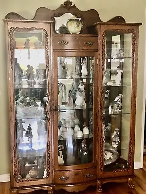 Vintage Curio Cabinet With Glass Doors • $500