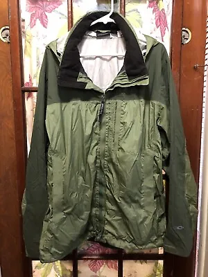 Marmot Precip Hooded Rain Jacket Men’s XL Olive Green Hiking  Camping Outdoor • $22