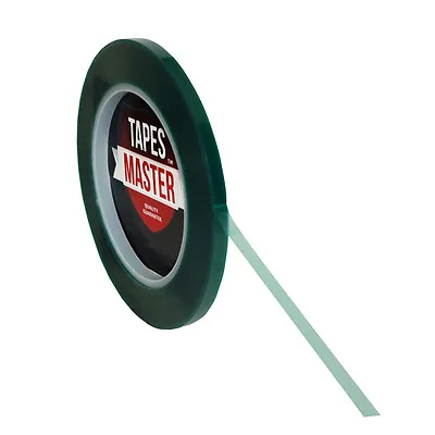 1/4  X 72 Yds 2Mil Green Polyester Powder Coating High Temperature Masking Tape • $5.95