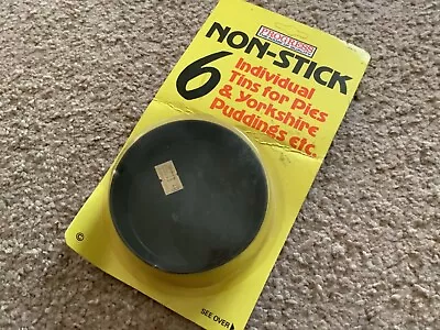 Vintage Progress Six Non-stick Individual Tins For Pies Flans And Yorkshire Pud • £4.99