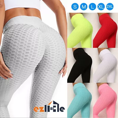 $16.19 • Buy TikTok Women Yoga Pants Leggings High Waist Anti Cellulite Butt Lift Gym Fitness